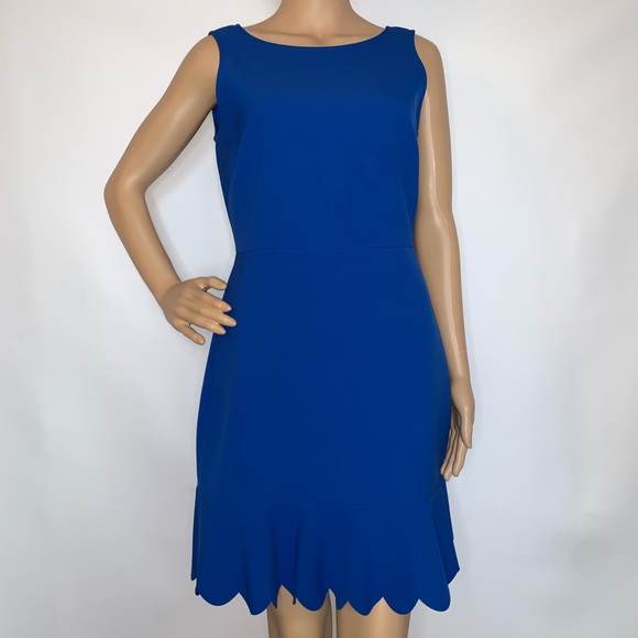 J.Crew Sleeveless Scallop Ruffle Hem Dress - Picture 1 of 8